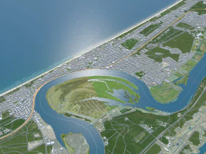 Cidade de Jurmala Let&ocirc;nia 60 km Modelo 3D