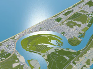 Cidade de Jurmala Let&ocirc;nia 60 km Modelo 3D