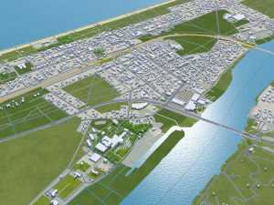 Cidade de Jurmala Let&ocirc;nia 60 km Modelo 3D
