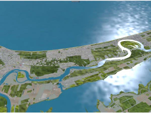 Cidade de Jurmala Let&ocirc;nia 60 km Modelo 3D