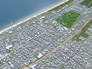 Cidade de Jurmala Let&ocirc;nia 60 km Modelo 3D