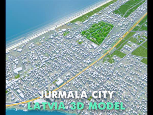 Cidade de Jurmala Let&ocirc;nia 60 km Modelo 3D