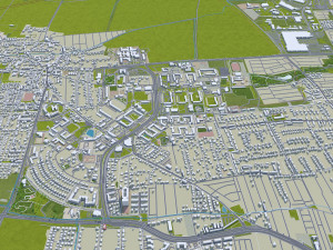 Magdeburg city Germany 40km Model 3D