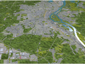 Magdeburg city Germany 40km Model 3D