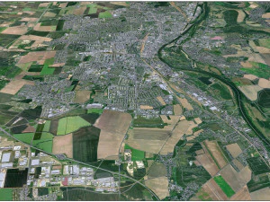 Magdeburg city Germany 40km 3D Model