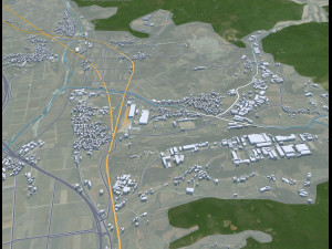 Mungyeong city South Korea 20km 3D Модель