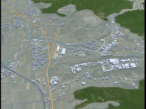 Mungyeong city South Korea 20km 3D Model