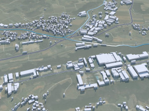 Mungyeong city South Korea 20km 3D Модель