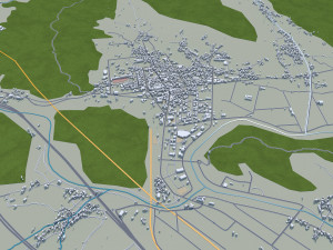 Mungyeong city South Korea 20km 3D Модель