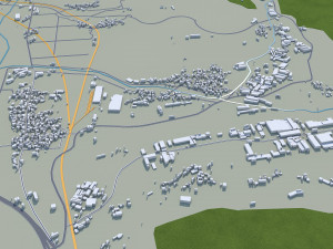 Mungyeong city South Korea 20km 3D Модель