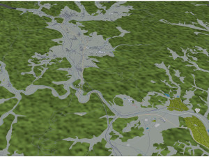 Mungyeong city South Korea 20km 3D Модель