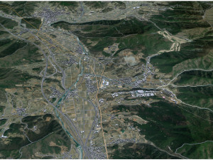 Mungyeong city South Korea 20km 3D Модель