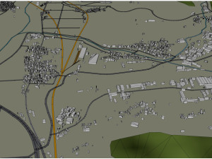 Mungyeong city South Korea 20km 3D Модель
