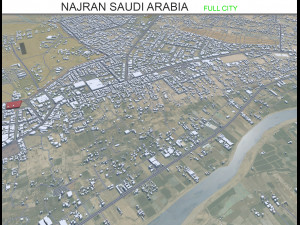 Najran city Saudi Arabia 30km Modelo 3D