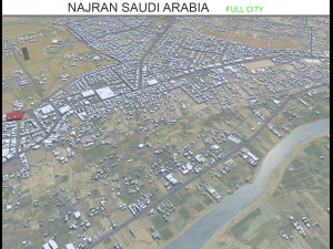 Najran stad Saoedi-Arabi&euml; 30 km 3D Model