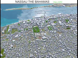 Citt&agrave; di Nassau Bahamas 40 km Modello 3D