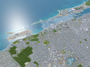 Nassau city The Bahamas 40km Modello 3D