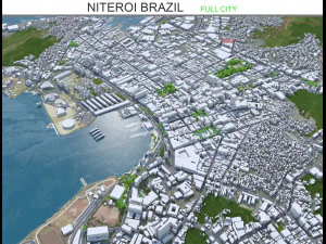 Niteroi stad Brazili&euml; 30 km 3D Model
