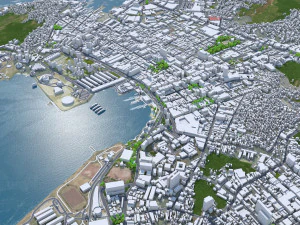 Niteroi city Brazil 30km 3D Model