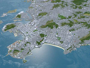 Niteroi city Brazil 30km 3D Model