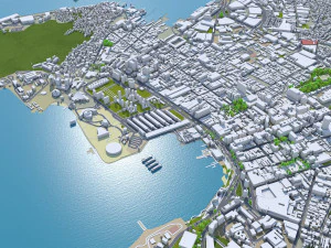Niteroi city Brazil 30km 3D Model