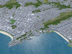 Niteroi city Brazil 30km Modèle 3D