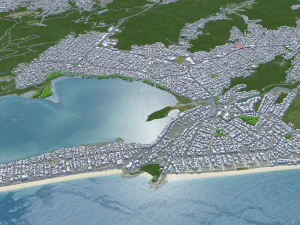 Niteroi city Brazil 30km 3D Model
