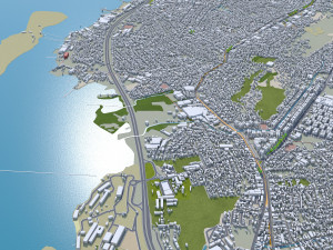 Niteroi city Brazil 30km Modèle 3D