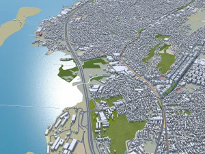 Niteroi city Brazil 30km 3D Model