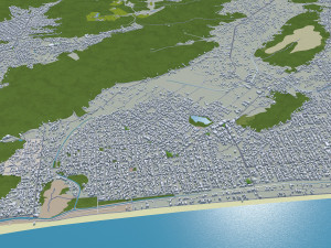 Niteroi city Brazil 30km Modèle 3D