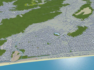 Niteroi city Brazil 30km 3D Model
