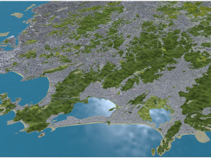 Niteroi city Brazil 30km Modèle 3D