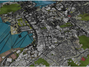 Niteroi city Brazil 30km Modèle 3D