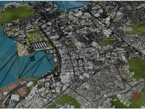 Niteroi city Brazil 30km 3D Model