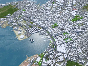 Niteroi city Brazil 30km 3D Model