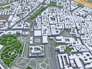 Cidade de Novara It&aacute;lia 20 km Modelo 3D