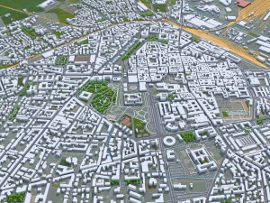 Cidade de Novara It&aacute;lia 20 km Modelo 3D