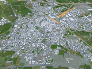 Novara city Italy 20km 3D मॉडल