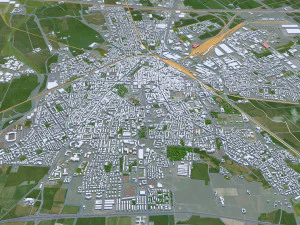 Cidade de Novara It&aacute;lia 20 km Modelo 3D