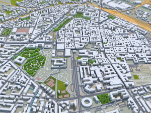 Novara city Italy 20km 3D मॉडल