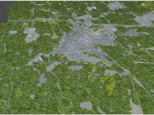 Cidade de Novara It&aacute;lia 20 km Modelo 3D