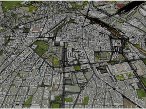 Cidade de Novara It&aacute;lia 20 km Modelo 3D