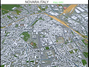 Cidade de Novara It&aacute;lia 20 km Modelo 3D