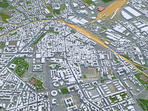 Novara city Italy 20km 3D मॉडल