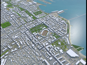 Novorossiysk city Russia 25km Modelo 3D