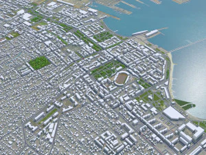 Novorossiysk city Russia 25km 3D Model