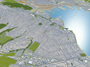 Novorossiysk city Russia 25km 3D Model