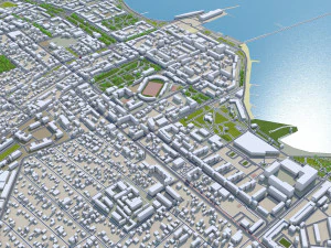 Novorossiysk city Russia 25km 3D Model