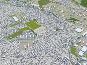 Novorossiysk city Russia 25km 3D Model