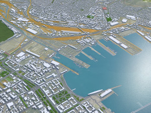 Novorossiysk city Russia 25km Modelo 3D